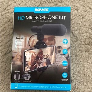 Bower Black HD Microphone Kit for‎ Smartphones